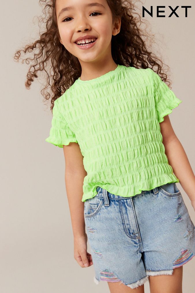 Green tops outlet for girls