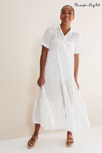Phase Eight Alys Shirt MiDaxi White Dress (416942) | £99