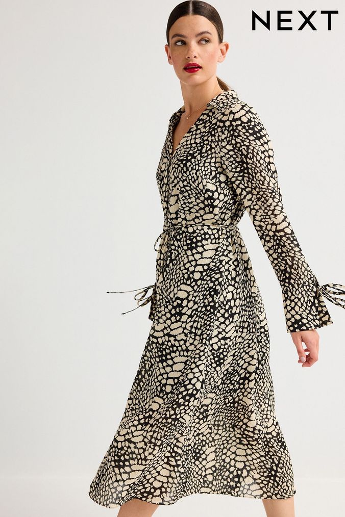 Next animal print midi sale dress