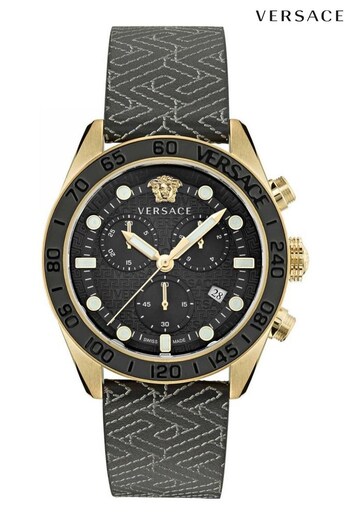 Versace Gents Greca Dome Chrono Black Watch (417310) | £1,130