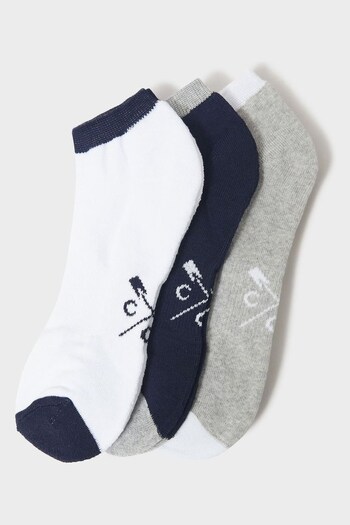 Crew Clothing Company Multi Black Print 3 Pack Socks (417528) | £15