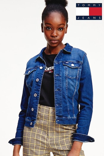 Tommy Infradito Jeans Blue Vivianne Slim Denim Trucker Jacket (417907) | £90