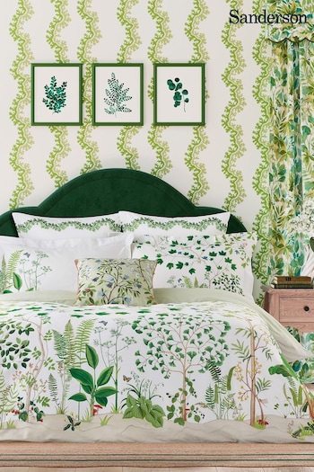 Sanderson Botanical Green Sycamore & Oak Duvet Cover and Pillowcase Set (417999) | £85 - £145