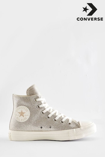 Converse INFANTIL Gold Silver Glitter High Top Trainers (418425) | £65