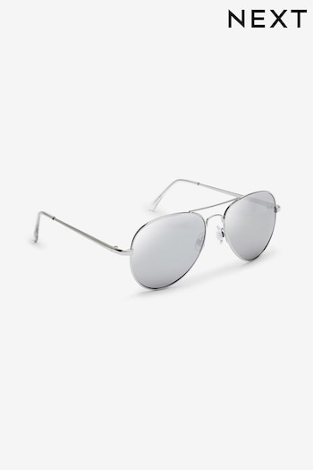 Silver Aviator Style Sunglasses (418747) | £7 - £8