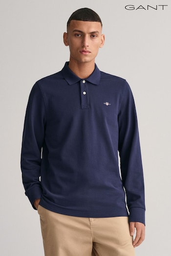 GANT Regular Fit Shield Long Sleeve Polo Shirt (418822) | £95