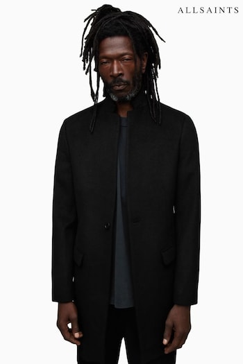 AllSaints Manor Black Coat (419074) | £379