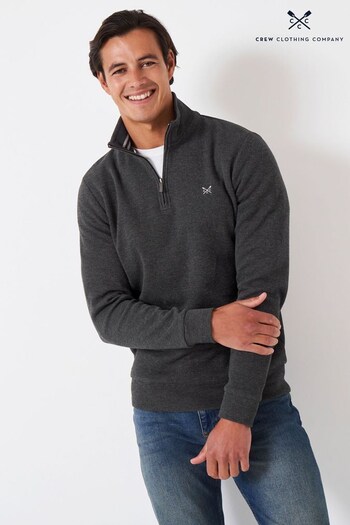Crew Clothing Company Charcoal Grey Cotton Classic Sweatshirt (419385) | £65