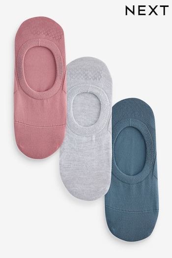 Pink/Grey/Blue Invisible Trainer stripe-trimmed 3 Pack (419510) | £8