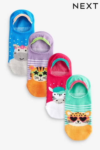 Bright Zoo Animal Invisible Trainers Socks 4 Pack (419549) | £9