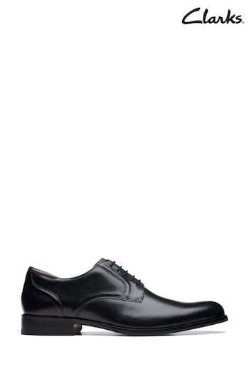 Clarks Black Leather Craftarlo Lace  Shoes (419789) | £90