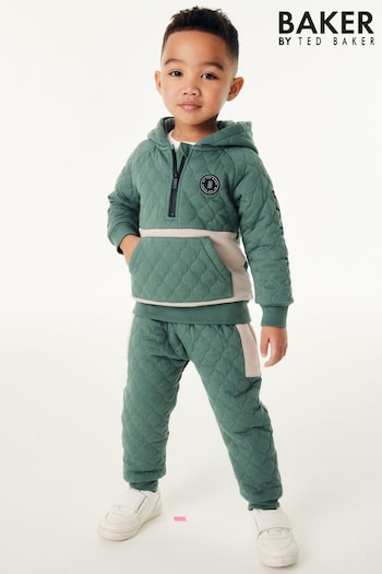 Baker by Ted Baker Green Quilted Hoodie and Jogger Set (420077) | £50 - £53