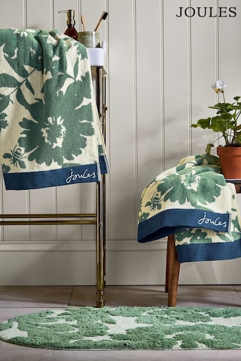 Joules Green Aplarist Floral Towel (420161) | £16 - £40