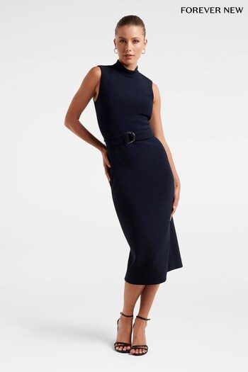 Forever New Blue Scarlett Bodycon Midi Dress (420229) | £90