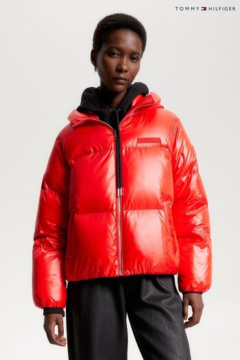 Tommy Hilfiger Red New York Gloss Puffer Jacket (420338) | £300