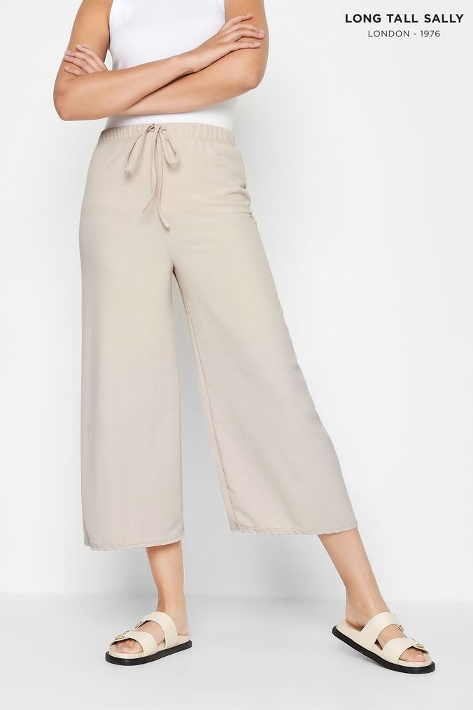 Women's White Stretch Cropped Trousers | Atlas For Men