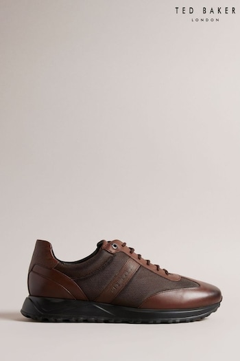 Ted Baker Marckus Leather Light Sole Brown Trainers (420650) | £130