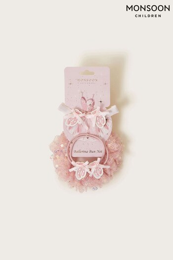 Monsoon Pink Ballerina Bun Hair Set (420768) | £10