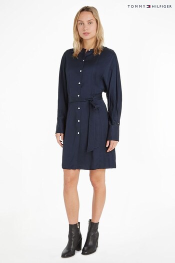 Tommy Hilfiger Blue Round Neck Shirt Dress (420790) | £180