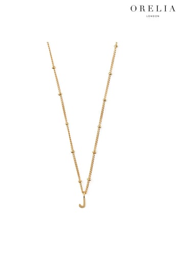 Orelia London 18K Gold Initial J Satellite Chain Neck (420923) | £18