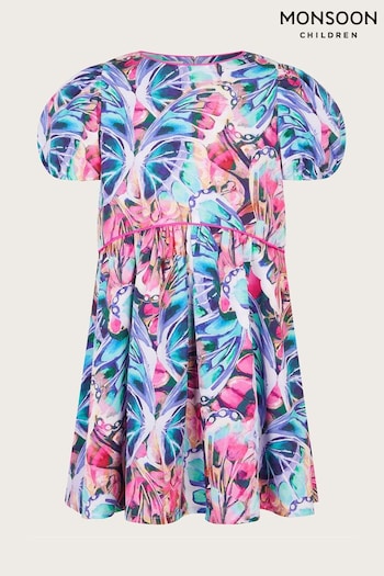 Monsoon Blue Butterfly Print Dress (421163) | £25 - £29