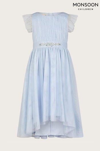Monsoon Blue Penelope Belt Dress (421172) | £38 - £42