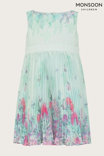 Monsoon Baby Alium Botanical Print Dress (421274) | £42 - £47
