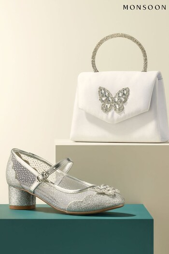 Monsoon Natural Sparkly Butterfly Bridesmaid Bag (421348) | £15