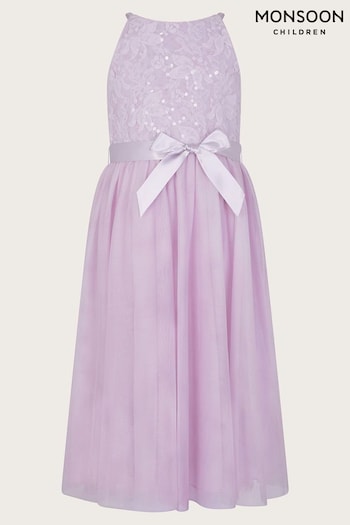 Monsoon Purple Lacey Sequin Truth Dress (421567) | £48 - £50