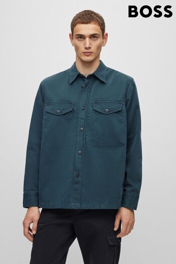 BOSS Green Garment Dyed Twill Overshirt (421763) | £50