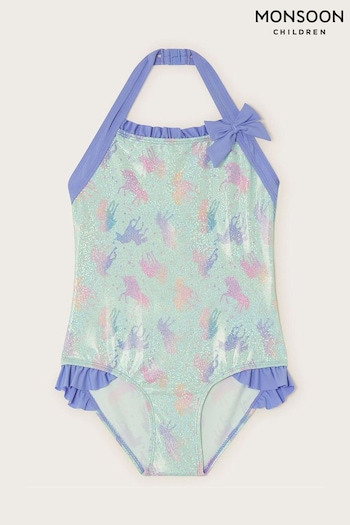 Monsoon Blue Unicorn Shimmer Swimsuit (421949) | £19