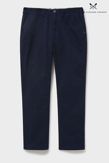 Crew Clothing Company Blue Cotton Casual Trousers (422021) | £65