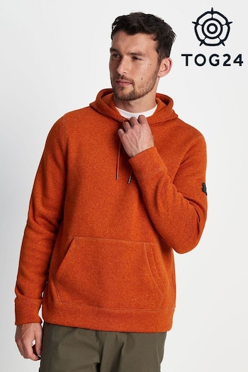 Tog 24 Orange Mosby Knit Look Fleece Hoodie (422059) | £40