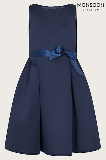 Monsoon Blue Holly Scuba Bridesmaid Dress (422154) | £50 - £60