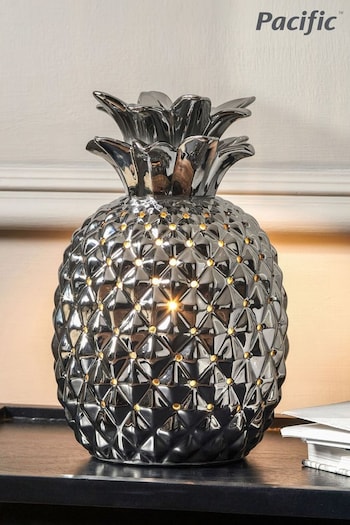 Pacific Silver Pina Ceramic Pineapple Table Lamp (422224) | £50