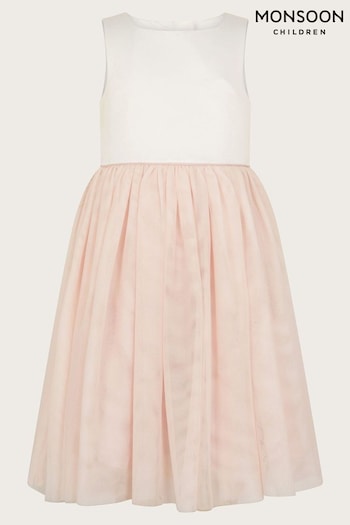 Monsoon Pink Georgia Tulle Bridesmaid Dress (422261) | £45 - £55