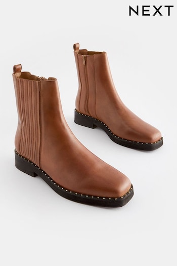 Tan Brown Forever Comfort® Square Toe Chelsea Ankle Boots (422271) | £68