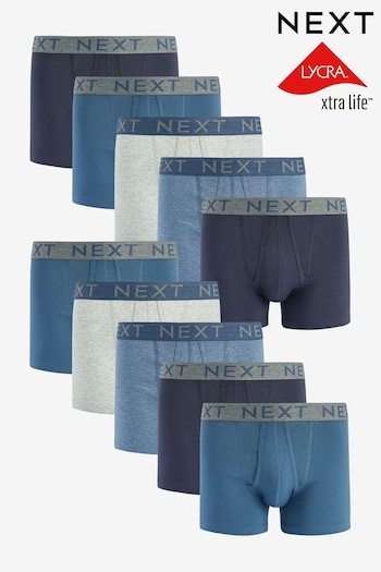Blue 10 pack A-Front Boxers (422306) | £48