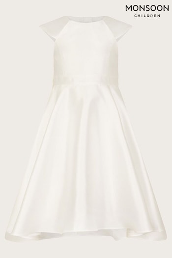 Monsoon White Cordelia Duchess Dress (422345) | £60 - £70
