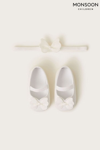 Monsoon Natural Coco Butterfly Booties and Bando Shoes Terra (422436) | £18