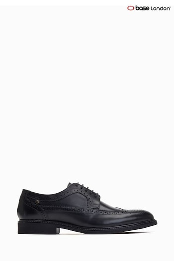 Base London Castello Lace-Up Black Brogue Shoes (422545) | £65