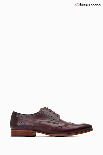 Base London Red Barbera Lace-Up Brogue Shoes take (422679) | £65