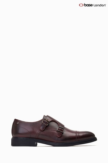 Base London Red Diablo Monk Strap Shoes Hot (422843) | £65