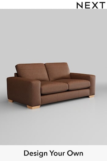 Rustic Leather/Light Brown Houghton Leather Deep Firmer Sit (422930) | £550 - £4,150