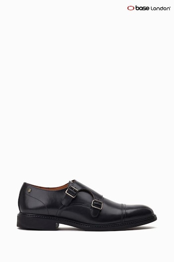 Base London Diablo Monk Strap Black Shoes (422960) | £65
