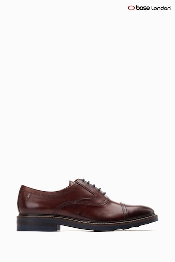 Base London Tatton Lace-Up Toe Cap Brown Shoes (422975) | £75
