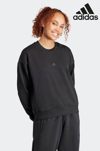 adidas Black Sportswear All Szn Fleece Loose Sweatshirt (423206) | £40