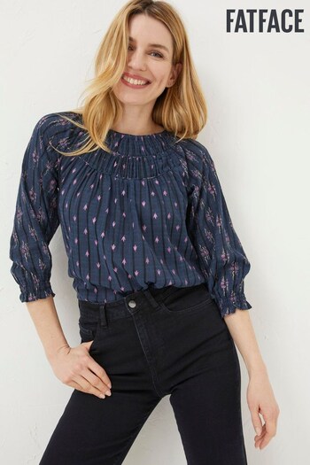 FatFace Blue Tamer Ink Ditsy Blouse (423447) | £49.50