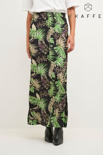 Kaffe Green Lulu Elastic Waist Maxi Skirt (423474) | £50
