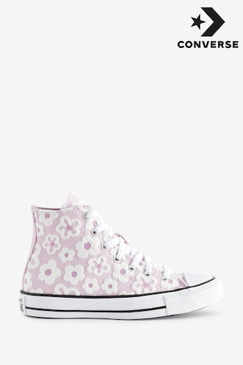 Converse LUGGED Purple Youth Floral Textured Chuck Taylor All Star Trainers (424240) | £50